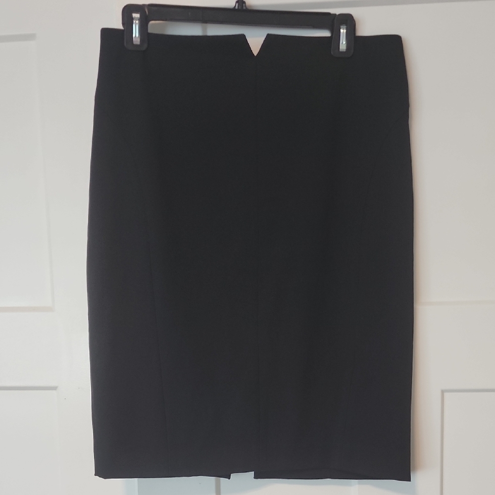 Express Black Pencil Skirt Knee-Length Slit